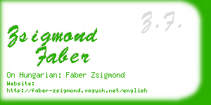 zsigmond faber business card